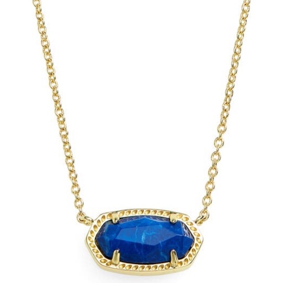 NWT The Kendra Scott Cobalt Howlite Elisa Necklace - Picture 2 of 9